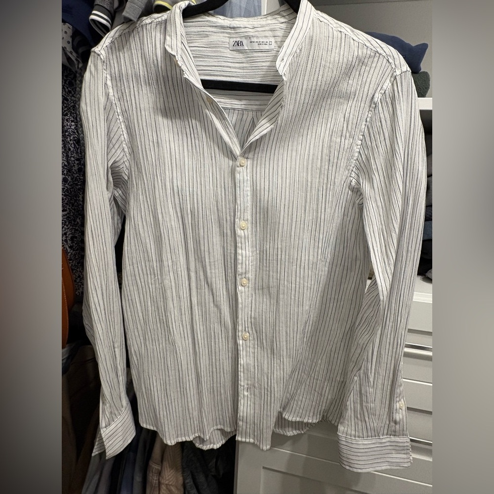 Zara Men's Striped Button Down Shirt